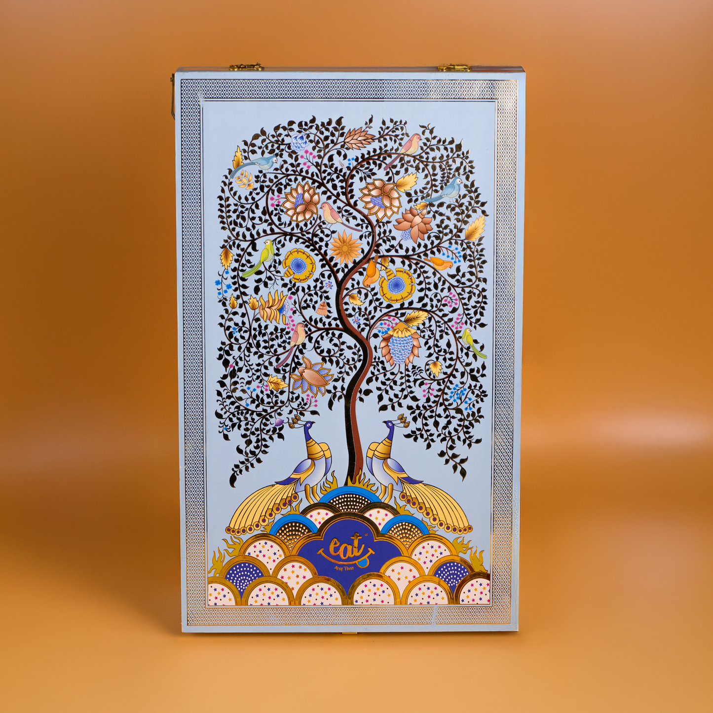 Eat Anytime Nutty Delights Gift Box - Featuring Almonds, Cashews, Raisins, Pistachios, Date Laddoos, Assorted Millet bars