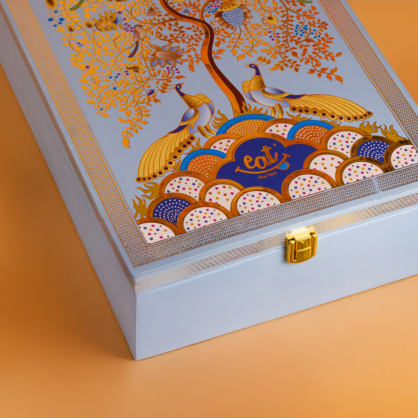 Eat Anytime Nutty Delights Gift Box - Featuring Almonds, Cashews, Raisins, Pistachios, Date Laddoos, Assorted Millet bars