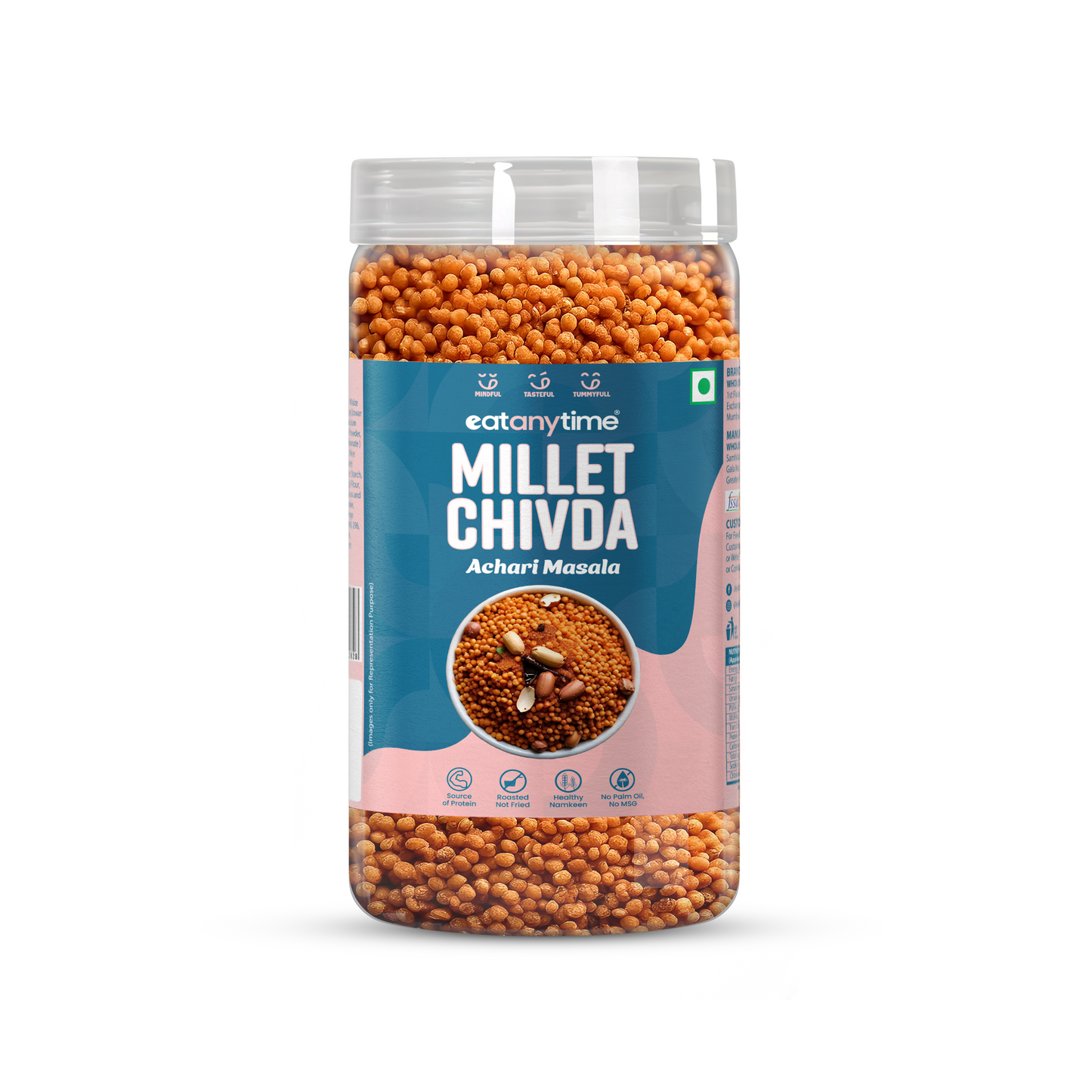 EAT ANYTIME Millet Chivda Tangy Tomato, Chivda Achari Masala 300g + Kurmura Tangy Tomato, Kurmura Cream & Onion 125g ( Pack of 4 Combo)