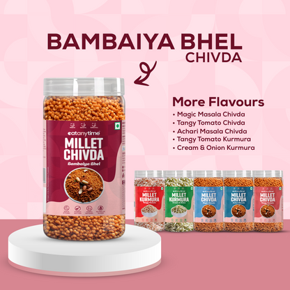 EAT ANYTIME Millet Chivda Bambaiya Bhel 300g - (Pack Of 2)