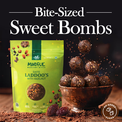 Mindful Bites Hazelnut Date Laddoos - New Launch