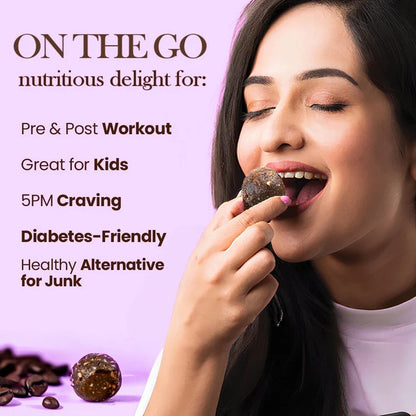 Mindful Healthy Bites Coffee Cinnamon Date Laddoos - New Launch