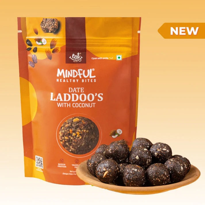 Mindful Bites Coconut Orange Date Laddoos - New Launch