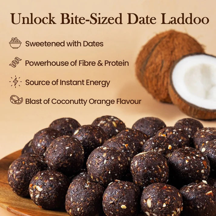 Mindful Bites Coconut Orange Date Laddoos - New Launch