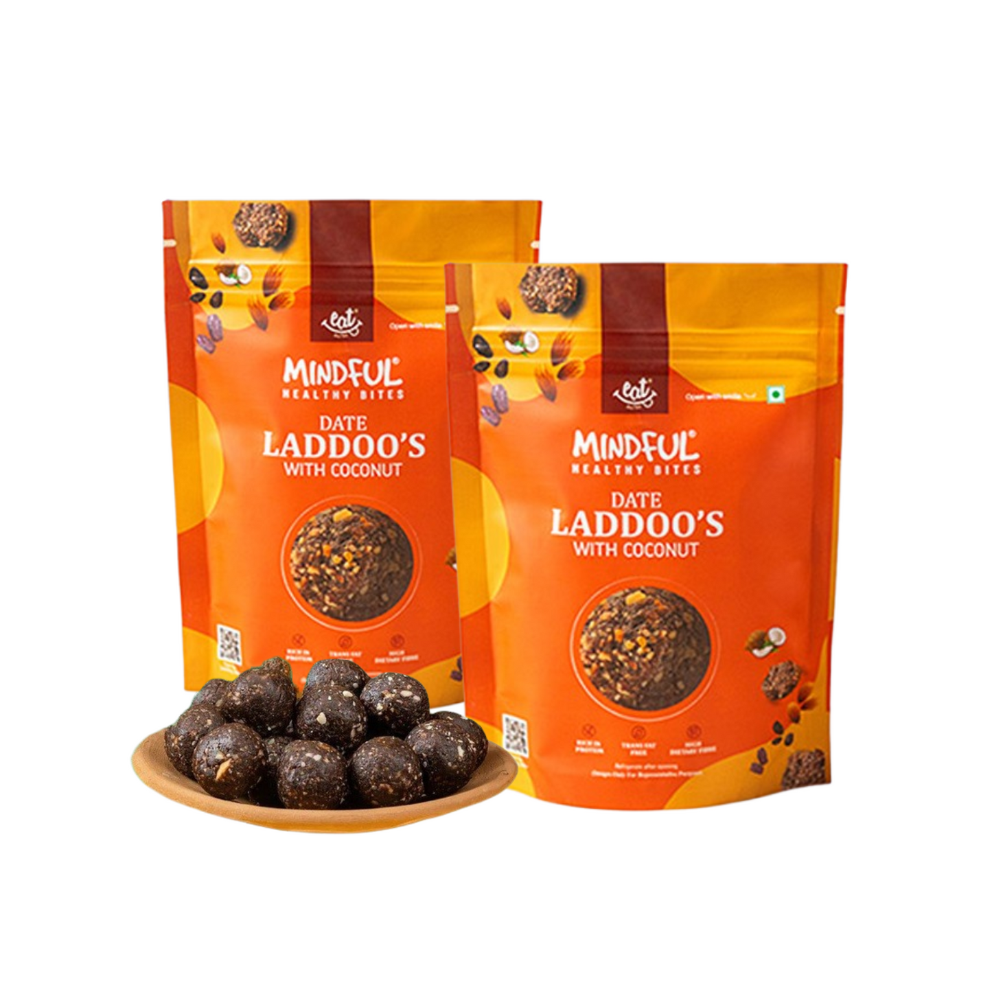 Mindful Bites Coconut Orange Date Laddoos - New Launch